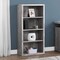 Homeroots 47.5 in. Grey Particle Board & MDF Bookshelf with Adjustable Shelves 333506 - alternate 2